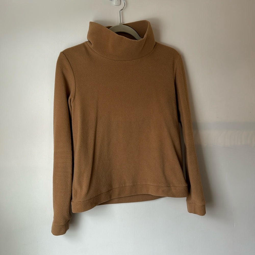 Dudley Stephens Camel Fleece Turtleneck